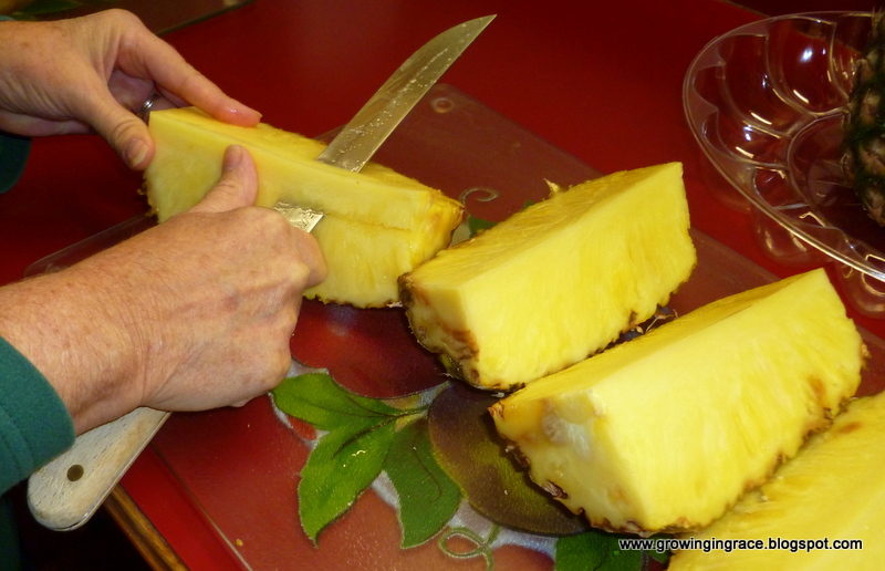 , Pineapple Cut-Up Made Easy, Growing in Grace