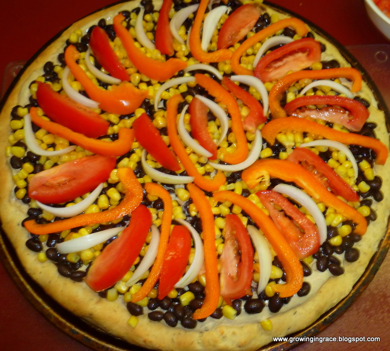 , Avocado &#038; Black Bean Focaccia &#8220;Pizza&#8221;, Growing in Grace