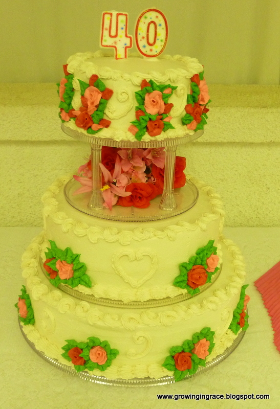 , 40th Anniversary Cake, Growing in Grace