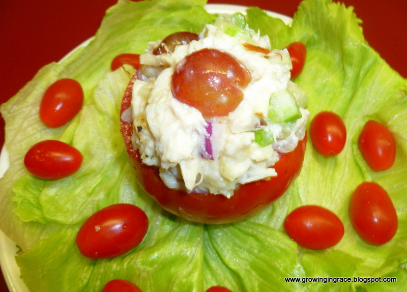 , Healthy  Fruity Chicken Salad, Growing in Grace