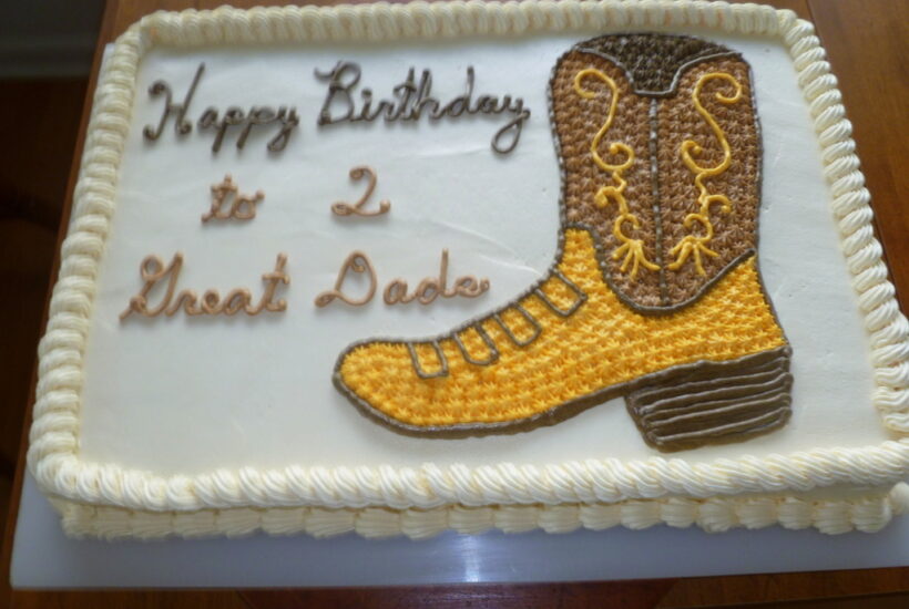 Growing in Grace | Birthday Boot Cake