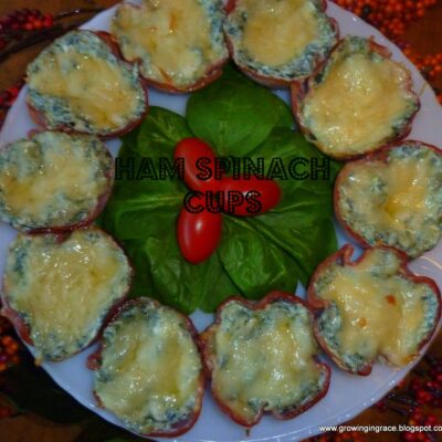 Growing in Grace | Ham Spinach Cups