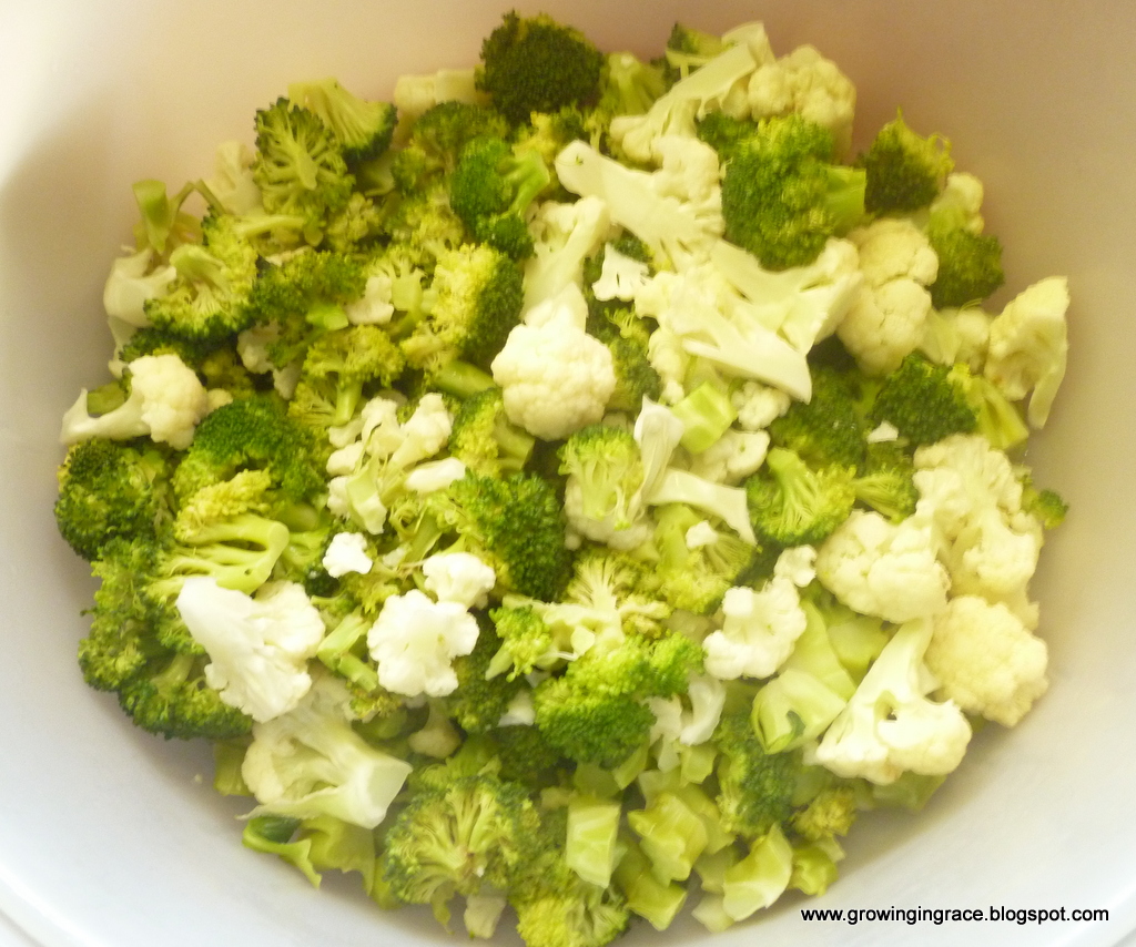 , Cheesy Broccoli and Cauliflower Casserole, Growing in Grace