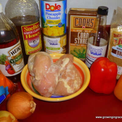 Growing in Grace | Sweet & Sour Chicken over Quinoa