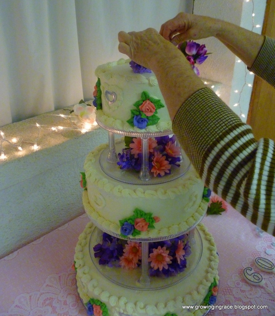 , 60th Wedding Anniversary Cake, Growing in Grace