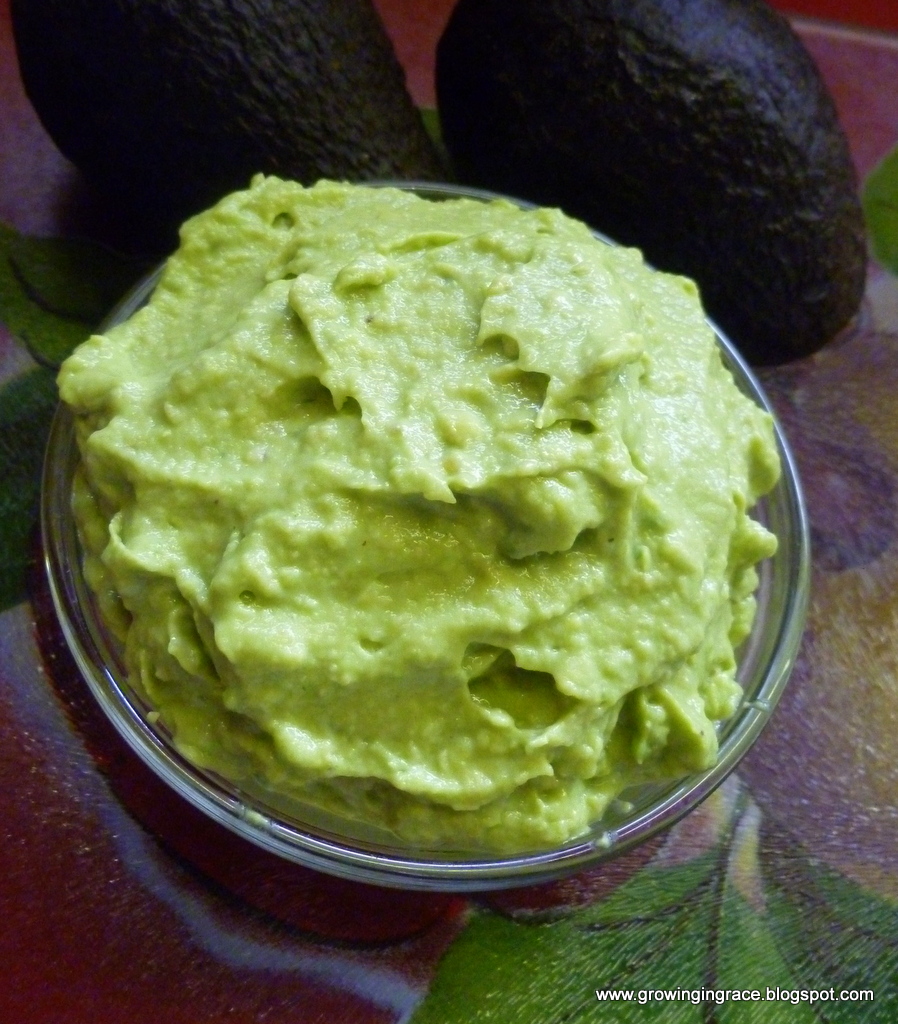 , Guacamole Dip with Raw Vegetables, Growing in Grace