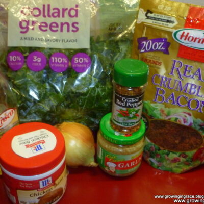Growing in Grace | Collard Greens and Black Eyed Peas