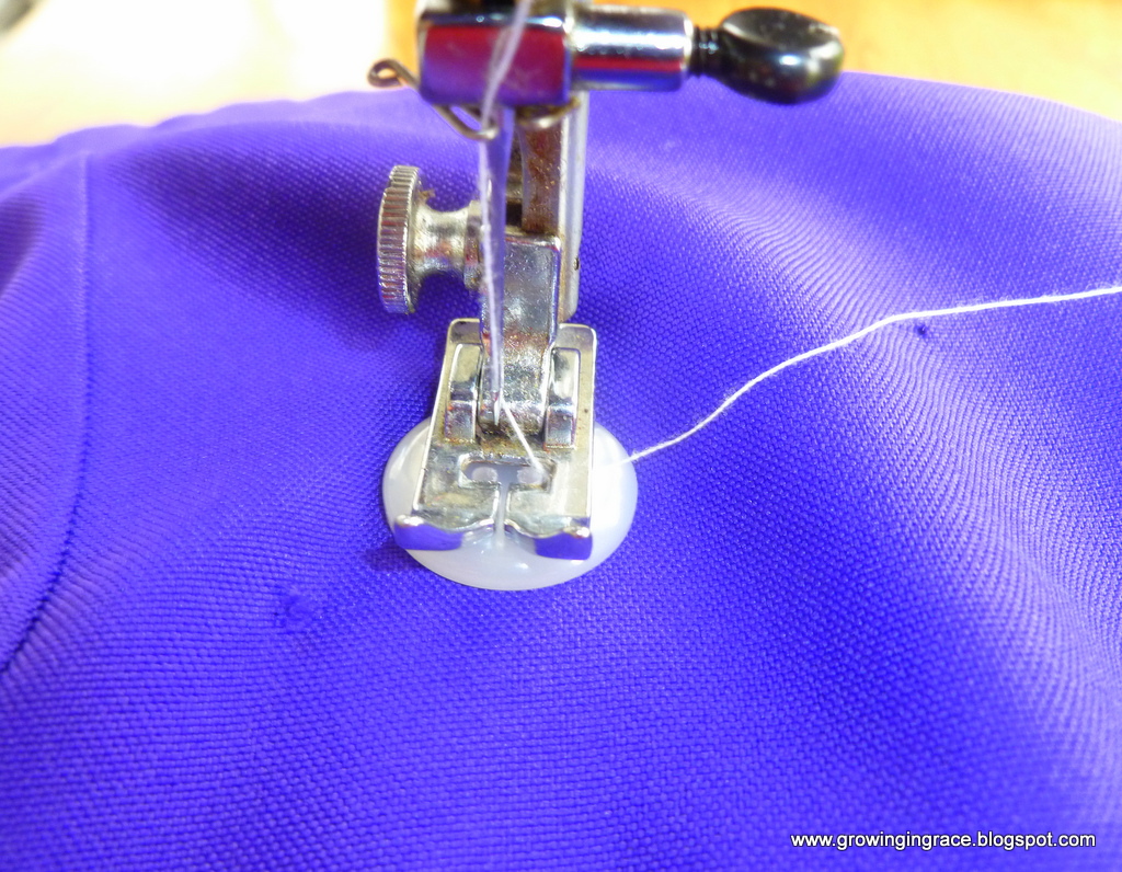 , Sewing Buttons on Using Sewing Machine, Growing in Grace