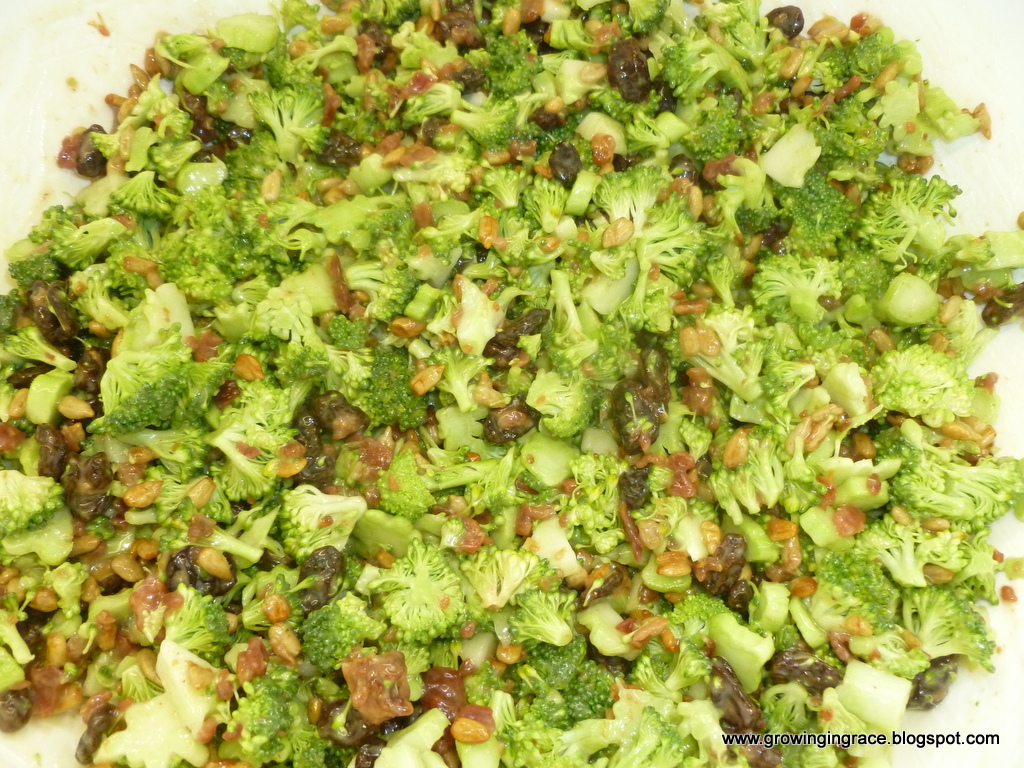 , Broccoli Salad, Growing in Grace