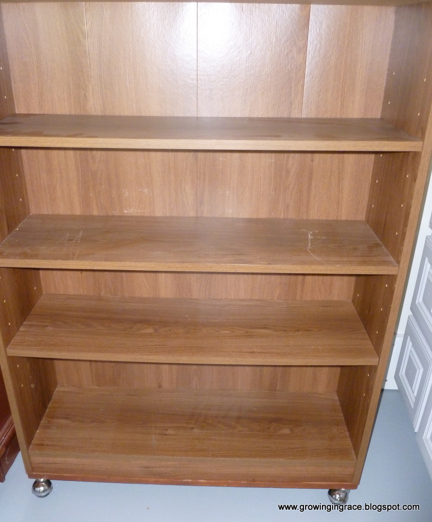 , DIY Casters on Book Shelves, Growing in Grace