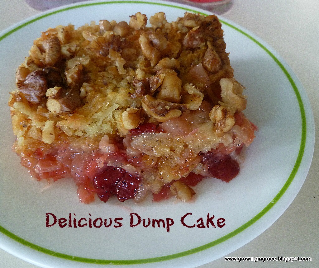 , Delicious Dump Cake, Growing in Grace