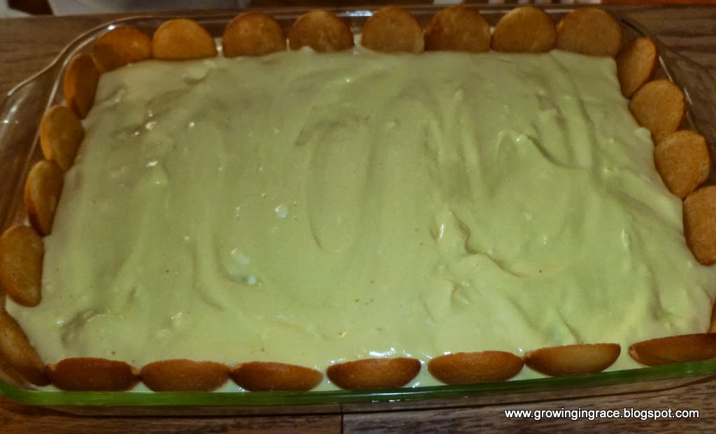 , Banana Pudding with Cream Cheese, Growing in Grace