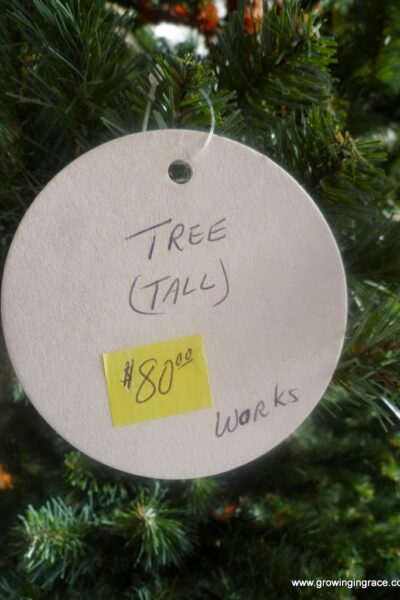 Growing in Grace | Christmas Tree Bargain