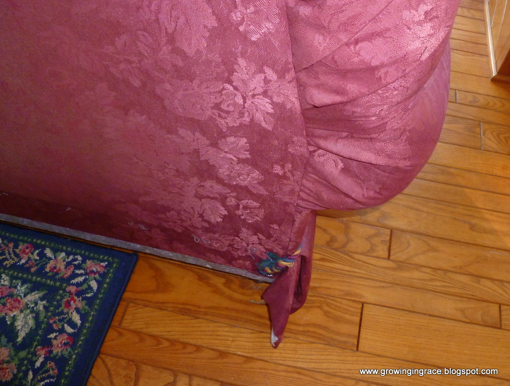, DIY Couch Re-Upholstery, Growing in Grace