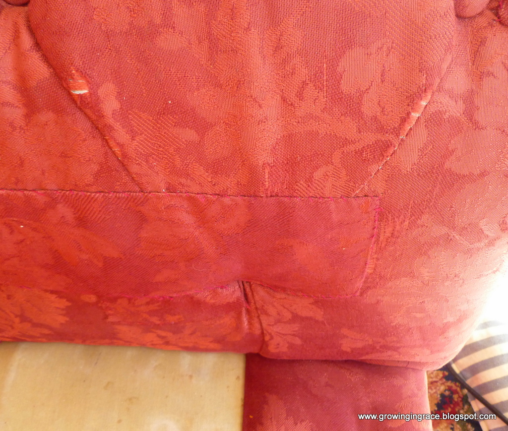, DIY Couch Re-Upholstery, Growing in Grace
