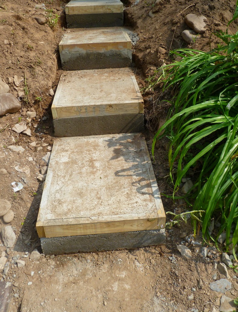 , DIY Concrete Steps, Growing in Grace