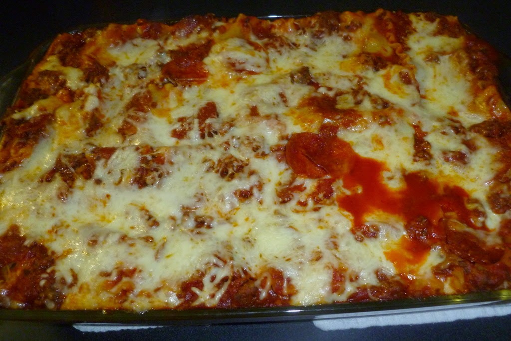 , Pepperoni and Meat Sauce Lasagna, Growing in Grace